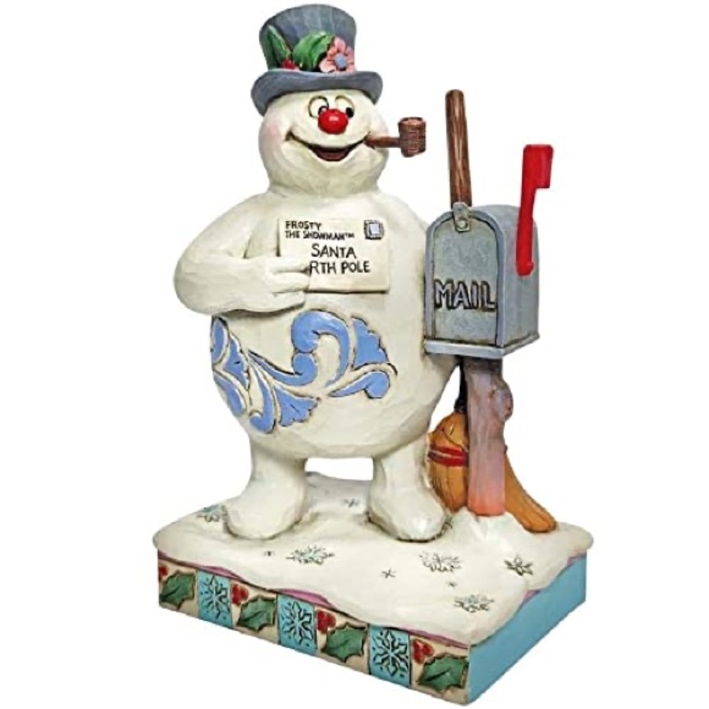 AUTHENTIC JIM SHORE FROSTY THE SNOWMAN WITH MAILBOX
